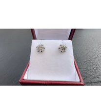 Load image into Gallery viewer, #524 - 14k White Gold, .20ct Round Diamond Studs