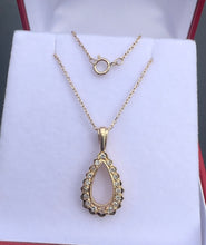 Load image into Gallery viewer, #523 - 14kt Yellow Gold, 16” Rolo Chain & 1/4ct Vintage Pendant