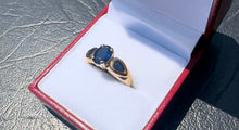 Load image into Gallery viewer, #304 - 10K Yellow Gold, Unique Custom Natural Sapphire Ring, Size 7 1/4