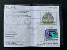 Load image into Gallery viewer, #466 - 2 Carat Cluster, 10k Yellow Gold Dinner Ring, Size 6 3/4