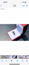 Load image into Gallery viewer, #304 - 10K Yellow Gold, Unique Custom Natural Sapphire Ring, Size 7 1/4