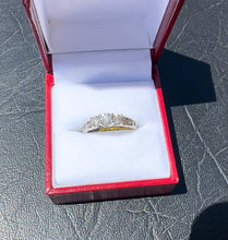 Load image into Gallery viewer, #075 - 10k White Gold, .83ct Diamond Trinity Ring, Size 5 3/4