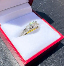 Load image into Gallery viewer, #075 - 10k White Gold, .83ct Diamond Trinity Ring, Size 5 3/4