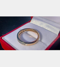 Load image into Gallery viewer, # 495 - Yellow Gold, .58 Carat Diamond Band, Size 7