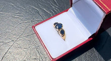 Load image into Gallery viewer, #304 - 10K Yellow Gold, Unique Custom Natural Sapphire Ring, Size 7 1/4
