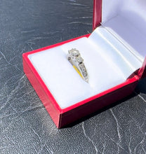 Load image into Gallery viewer, #075 - 10k White Gold, .83ct Diamond Trinity Ring, Size 5 3/4