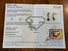 Load image into Gallery viewer, #412 - 14k Yellow Gold, Pear Cut Sapphire & Diamond Push Back Studs