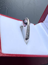 Load image into Gallery viewer, #072 - Akoya Cultured Pearl & Diamond Ring, Size 6