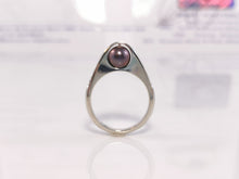 Load image into Gallery viewer, #072 - Akoya Cultured Pearl & Diamond Ring, Size 6