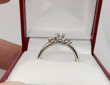 Load image into Gallery viewer, #075 - 10k White Gold, .83ct Diamond Trinity Ring, Size 5 3/4