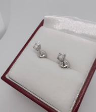 Load image into Gallery viewer, #352 - .30 Carat Diamond, Screwback Studs, 14k White Gold, NEW