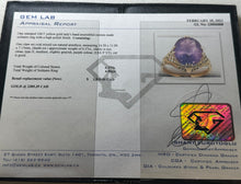 Load image into Gallery viewer, #312 - 14k Yellow Gold, Intricately Designed Filigree, Oval Cut Amethyst Ring, Size 9