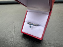 Load image into Gallery viewer, #585 - 14kt White Gold, Blue Sapphire Eternity Band, Size 6
