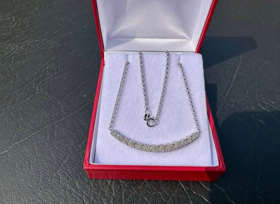 #638 - 14kt White Gold, .35 Carat Diamond Pendant / 20” Necklace