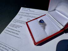 Load image into Gallery viewer, #899 - 10kt White Gold, Heart Tanzanite &amp; Diamond Ring Size 4 3/4
