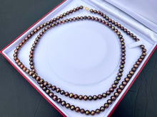 Load image into Gallery viewer, #600 - Brown Freshwater Pearls, 14k Clasp, 42” Length
