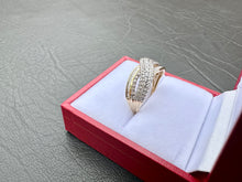 Load image into Gallery viewer, #649 - 14kt Yellow Gold, 1/2 Carat Diamond Wave Ring, Size 6
