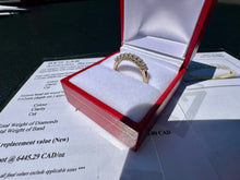 Load image into Gallery viewer, #842 - 14kt Yellow Gold, .41CT 3 Sided Diamond Band, Sz 7

