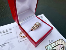 Load image into Gallery viewer, #633 - 14kt Rose Gold, .52ct Diamond Wedding Set Size 7
