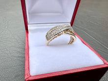Load image into Gallery viewer, #649 - 14kt Yellow Gold, 1/2 Carat Diamond Wave Ring, Size 6
