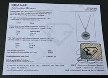 Load image into Gallery viewer, #651 - 14kt Gold, White, Black &amp; Blue Diamond Evil Eye Pendant, 18” Chain
