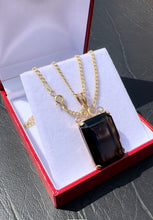 Load image into Gallery viewer, #306 - 10kt Yellow Gold, 30ct Smokey Quartz Pendant. 1.5” Length w/ 18” 10k Necklace

