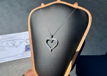 Load image into Gallery viewer, #877 - .78 Carat Diamond Heart Pendant / Chain, 10kt White Gold 18”
