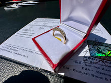 Load image into Gallery viewer, #842 - 14kt Yellow Gold, .41CT 3 Sided Diamond Band, Sz 7
