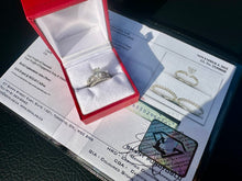 Load image into Gallery viewer, #757 - 14kt White Gold, 1.55ct Oval Diamond Wedding Set, Size 5

