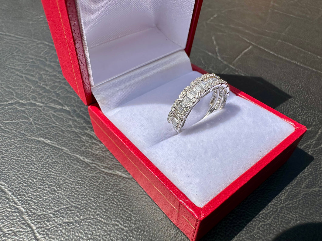 #663 - .66 CT Diamond Band, .925 Size 5