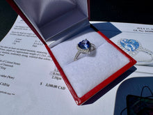 Load image into Gallery viewer, #899 - 10kt White Gold, Heart Tanzanite &amp; Diamond Ring Size 4 3/4
