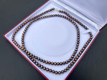 Load image into Gallery viewer, #600 - Brown Freshwater Pearls, 14k Clasp, 42” Length
