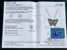 Load image into Gallery viewer, #725 - 10-14kt Butterfly &amp; Gold Necklace 17-18”, Diamond &amp; Quartz
