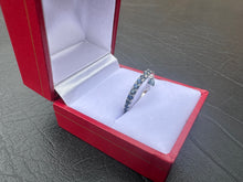 Load image into Gallery viewer, #585 - 14kt White Gold, Blue Sapphire Eternity Band, Size 6
