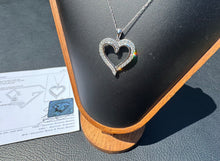 Load image into Gallery viewer, #877 - .78 Carat Diamond Heart Pendant / Chain, 10kt White Gold 18”
