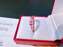 Load image into Gallery viewer, #608 - 14kt Rose Gold, Pink Sapphire &amp; Diamond Ring, Size 6
