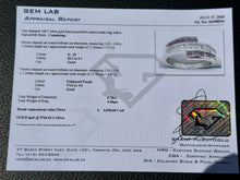 Load image into Gallery viewer, #878 - 14kt White Gold, Purple &amp; White Diamond Band, Size 7
