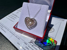 Load image into Gallery viewer, #854 - 10k White, Rose, Yellow Gold Diamond 3pc Pendant Chain 18”
