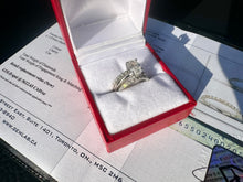 Load image into Gallery viewer, #757 - 14kt White Gold, 1.55ct Oval Diamond Wedding Set, Size 5
