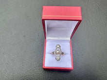 Load image into Gallery viewer, #605 - Vintage, 14k Yellow Gold, Pearl &amp; Diamond Ring, Size 8
