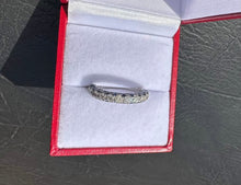 Load image into Gallery viewer, #640 - 14kt White Gold, Sapphire &amp; Diamond Band, Size 5
