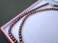 Load image into Gallery viewer, #600 - Brown Freshwater Pearls, 14k Clasp, 42” Length
