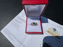 Load image into Gallery viewer, #871 - 18kt Yellow Gold, Pear Sapphire &amp; Diamond Ring Sz 6 1/4
