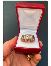 Load image into Gallery viewer, #567 - 10k Rose Gold, Diamond Cuban Link Ring, Size 10
