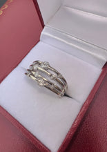 Load image into Gallery viewer, #428 - 0.57 CTW Diamond Layered Orbit Ring in 14k White Gold, Size 7 1/4
