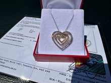 Load image into Gallery viewer, #854 - 10k White, Rose, Yellow Gold Diamond 3pc Pendant Chain 18”

