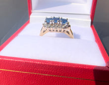 Load image into Gallery viewer, #544 - 14kt Gold, Natural Sapphire &amp; Diamond Ring, Size 6 3/4
