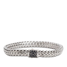 Load image into Gallery viewer, JOHN HardySterling Silver 8MM Classic Icon Bracelet with Black Sapphire 7.5”
