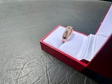 Load image into Gallery viewer, #699 - 14kt Rose Gold, Sapphire &amp; Diamond Custom Band, Size 7
