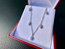 Load image into Gallery viewer, #642 - 14kt White Gold, 16-18” Custom Pear Style Diamond Necklace
